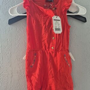 Vibrant Red Kids One Piece